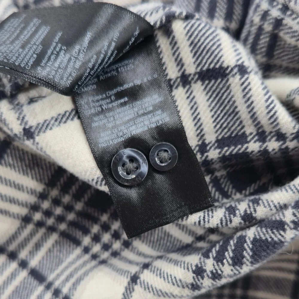 The North Face Flannel Shirt Checkered‎ Flannel Gorpcore Style Black/White